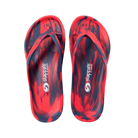 Slappa's Arch Support Thongs - Red-Blue