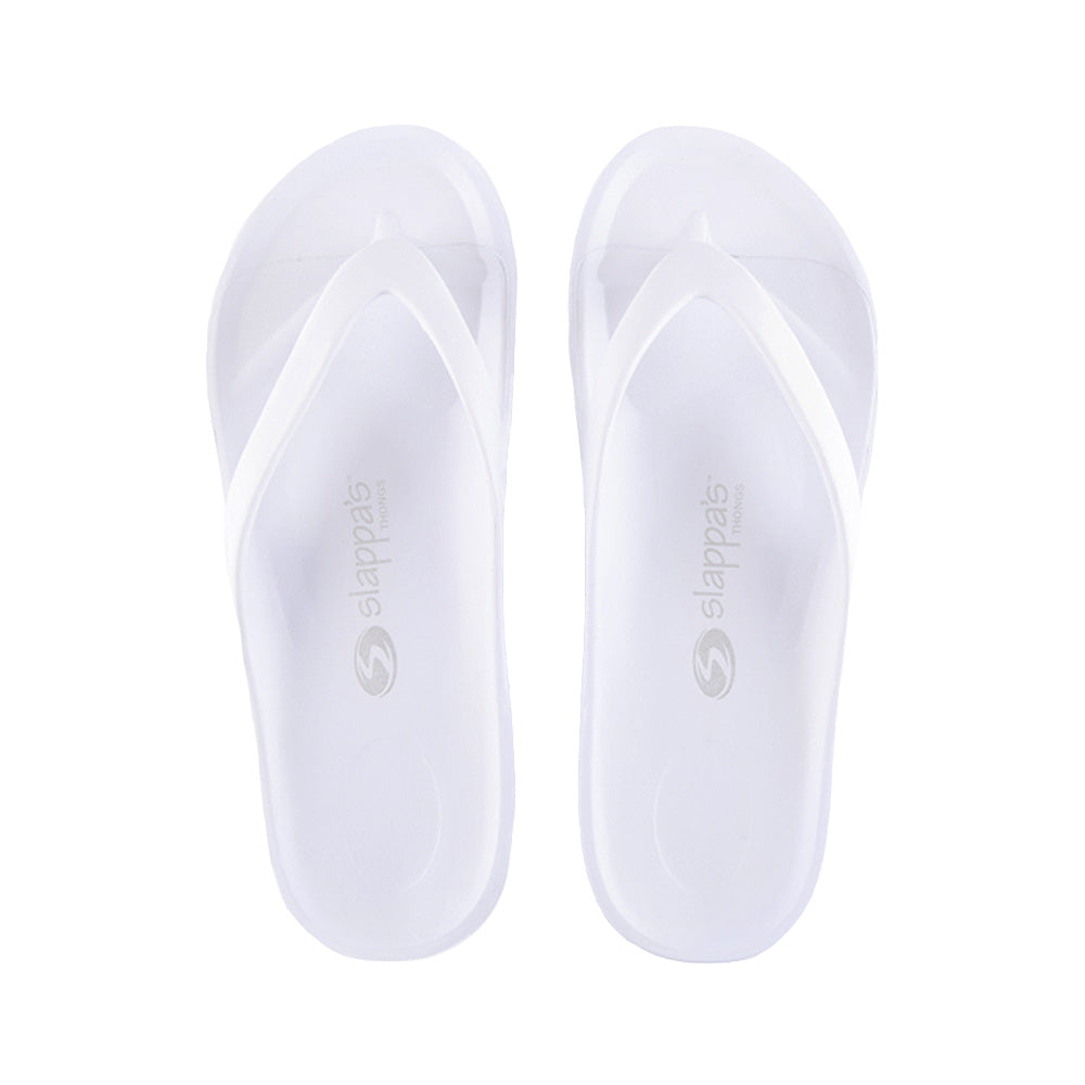 Slappa's Arch Support Thongs - White