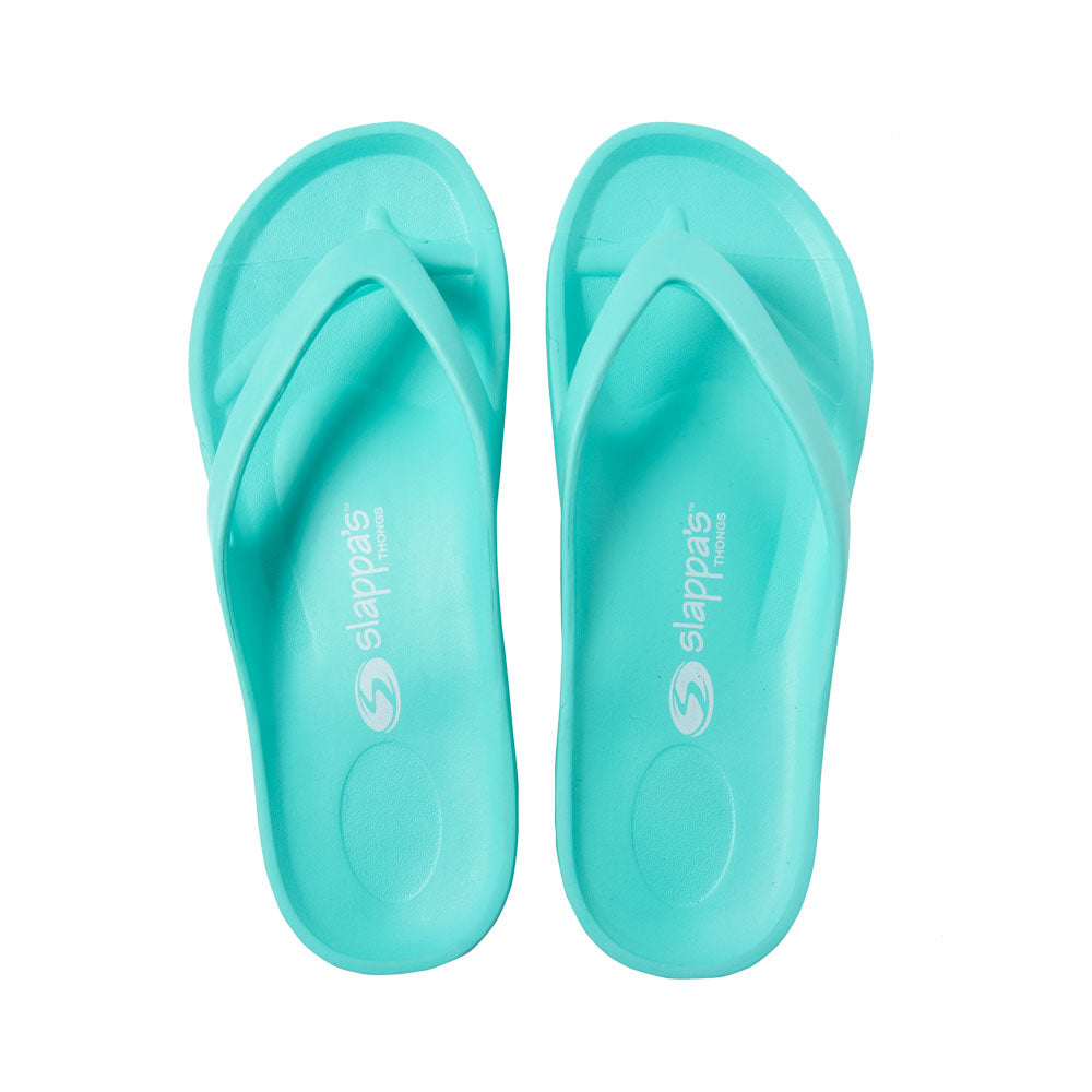 Slappa's Arch Support Thongs - Seafoam Green