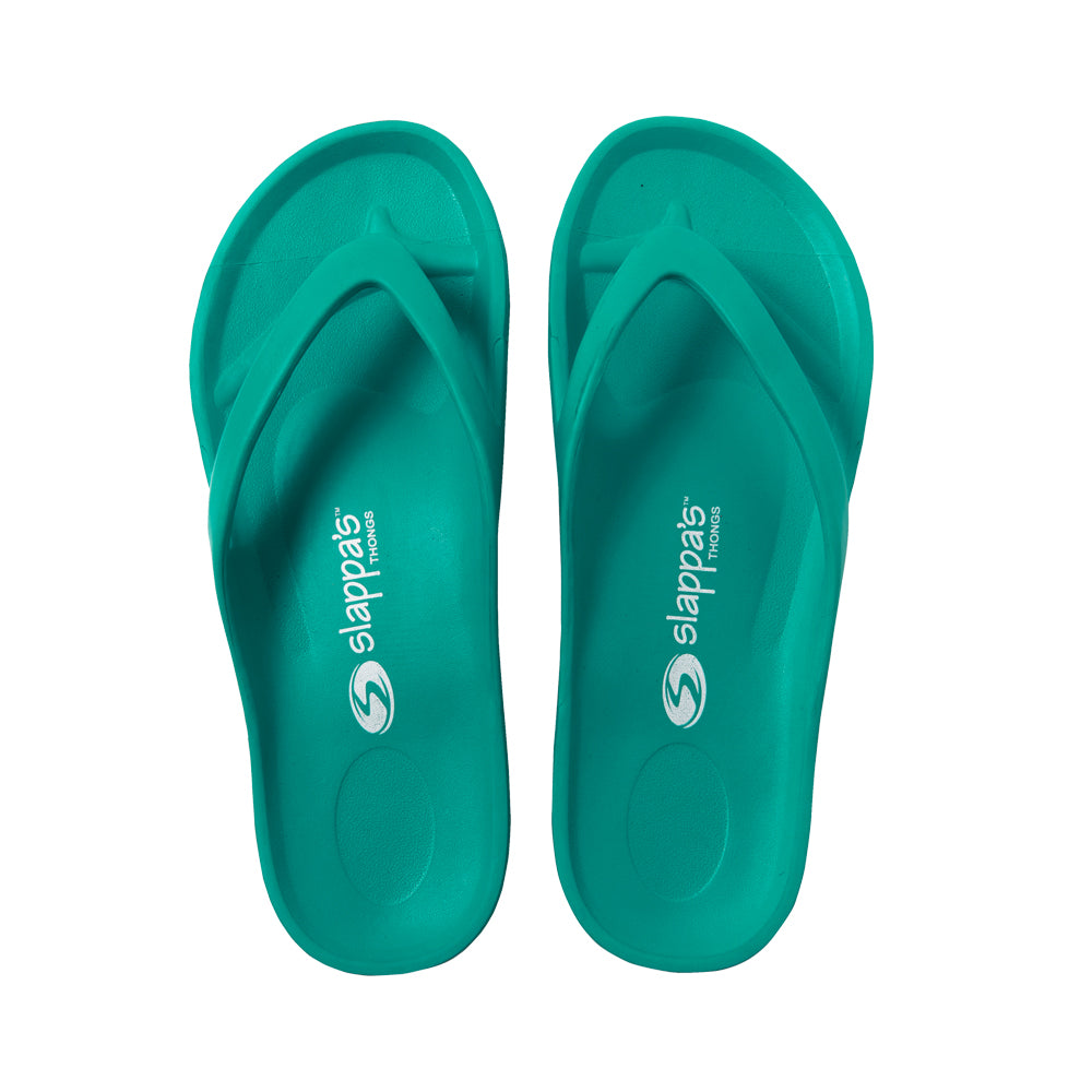 Slappa's Arch Support Thongs - Teal